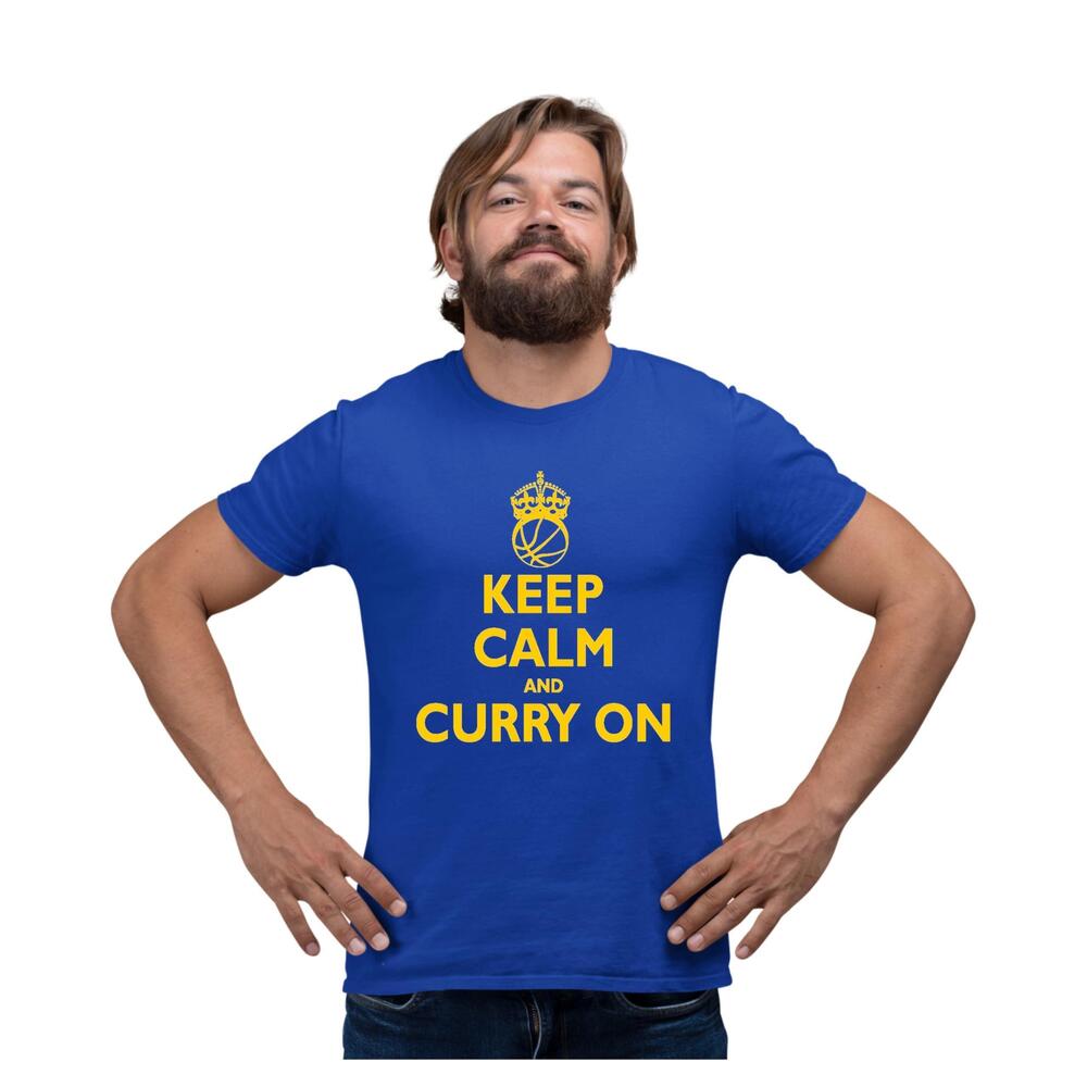 Go All Out Adult Keep Calm And Curry On T-Shirt